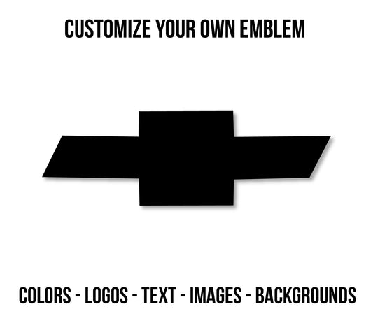 Chevy Custom BOWTIE Emblem Badge Overlay Decal Any Design / Text / Logo / Color