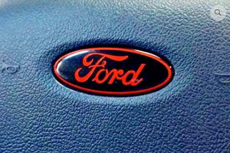 Ford Steering Wheel Air Bag Horn Emblem Oval OVERLAY Vinyl Decal Sticker Custom