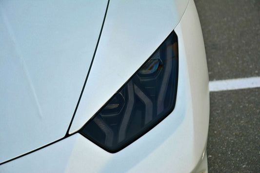 Lamborghini Huracan Smoked TINT Headlight Blackout Lens Pre Cut Decal Overlay