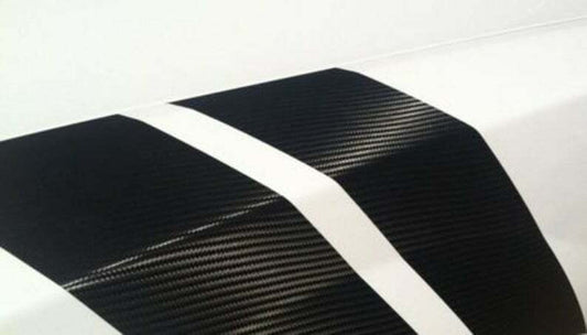 2 CARBON FIBER Fender Stripes Hash Marks Vinyl Decals Graphics Racing Universal